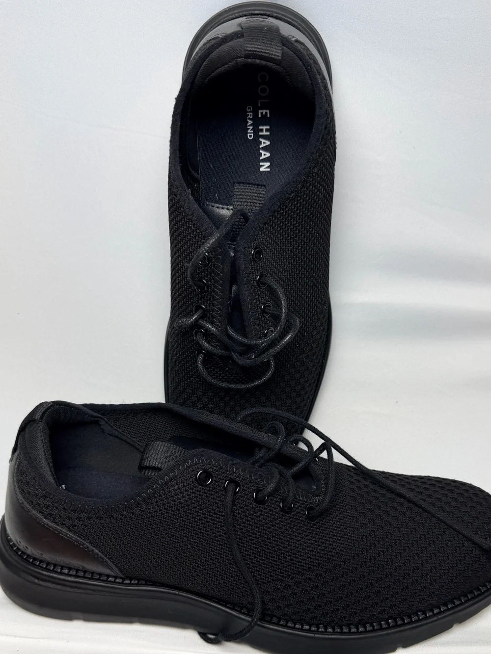 Cole Haan Black Knit Lace-Up Sneakers for Men